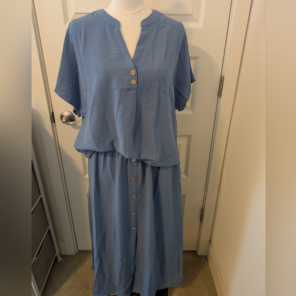 DOKOTOO 2 Piece Outfit Maxi Skirt and Short Sleeve Matching Set Size Large NWT - Picture 4 of 16